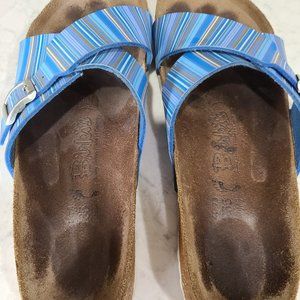 Birki's Blue Striped Sandals